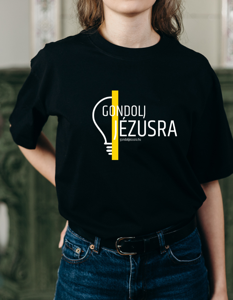 Gondolj Jézusra villanykörtés dizájn